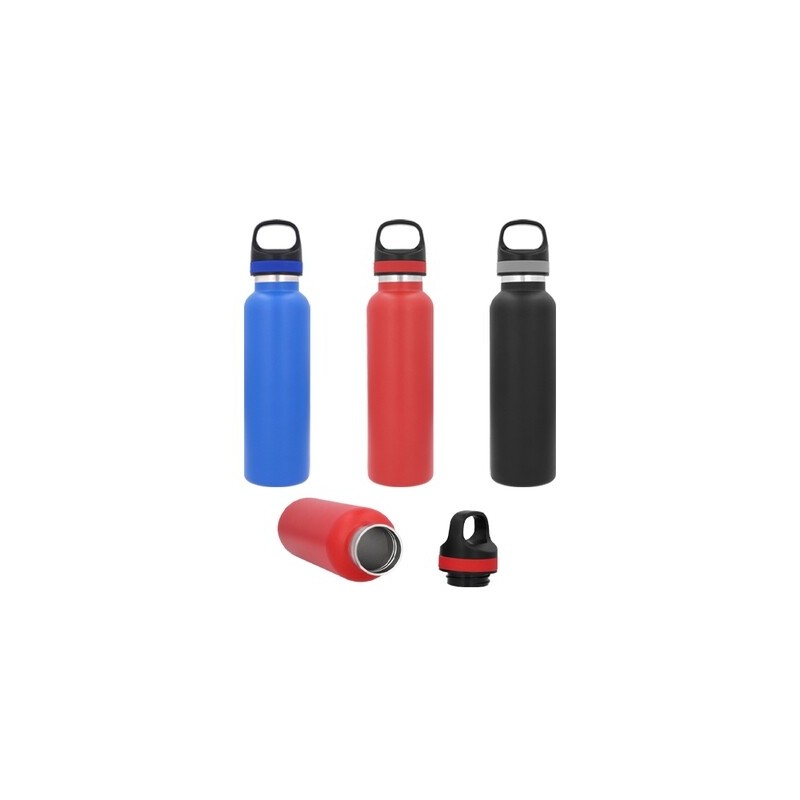 Termo con doble pared de acero inoxidable con tapa. ASTON