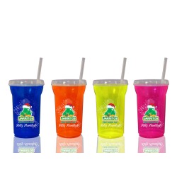Vaso con popote Fluorescente BIG CHELERO