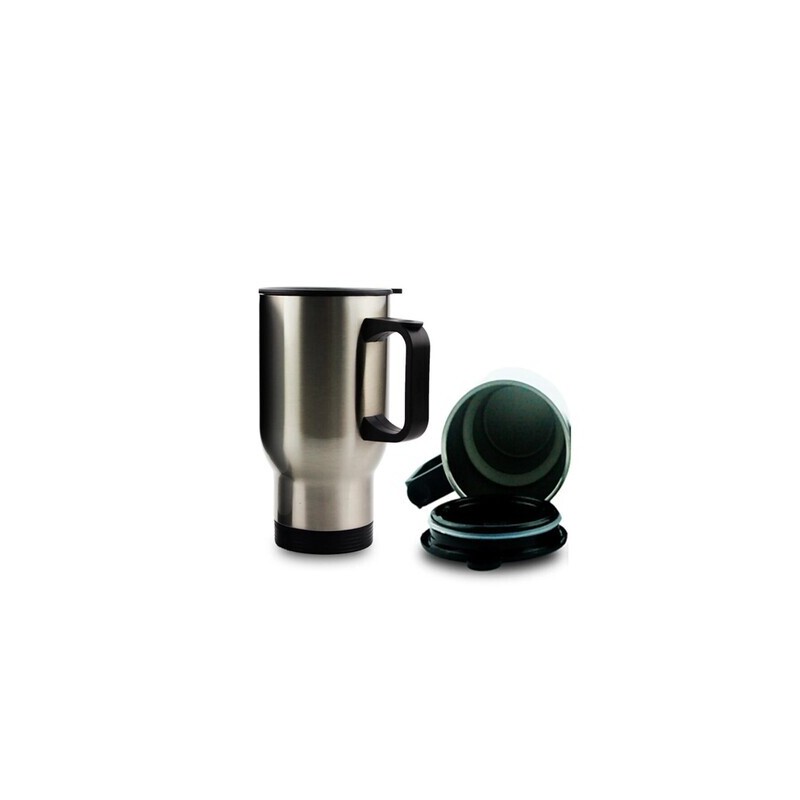 Termo Acero auto 14oz Plata