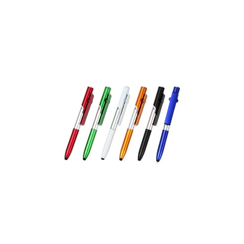 BOLIGRAFO CON TOUCH, LÁMPARA Y BASE PARA CELULAR