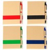 LIBRETA ECOLOGICA CON DETALLES EN COLOR Y BOLÍGRAFO